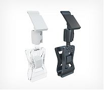 Держатели ценников с креплением предлагаем купить в Москве. Широкий каталог ценникодержателей в интернет-магазине Posmshop - Держатель кассет цен FXS-PC прищепка малая .