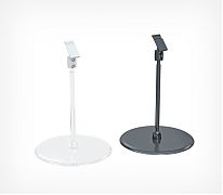 Держатели ценников с креплением предлагаем купить в Москве. Широкий каталог ценникодержателей в интернет-магазине Posmshop - Держатель кассет цен PC-BASE-XL-CLIP на большой круглой подставке.