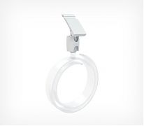 Держатели ценников с креплением предлагаем купить в Москве. Широкий каталог ценникодержателей в интернет-магазине Posmshop - Держатель-улитка кассет цен PC-ROLL-CLIP на колбасу.